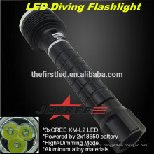 JEXREE de alta potência de caça 3XCREE XM-L2 tático LED mergulho luz lanterna